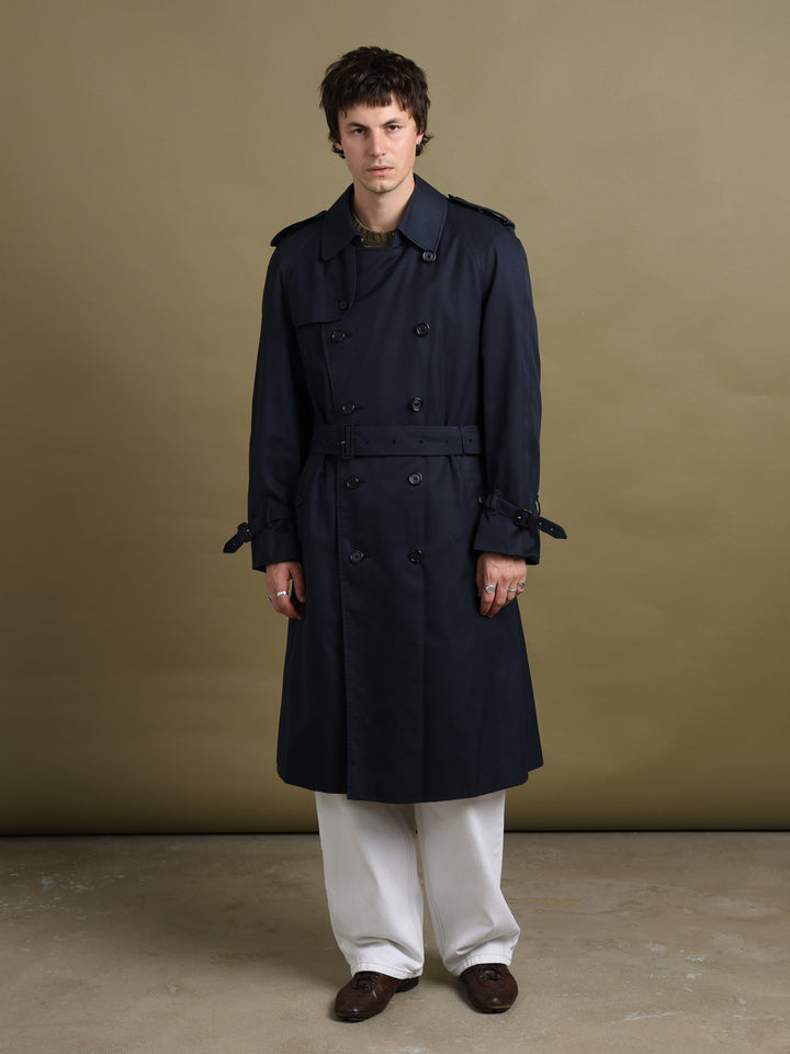 Burberry Trench Coat Navy Men's M - front