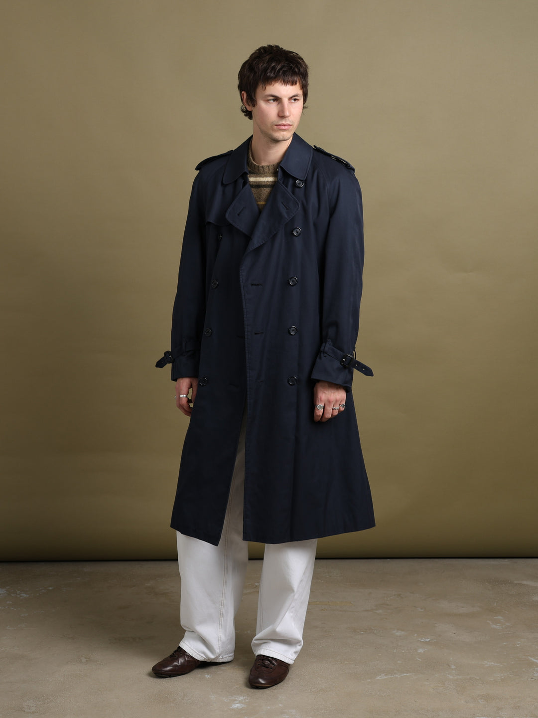 Burberry Trench Coat Navy Men's M - back