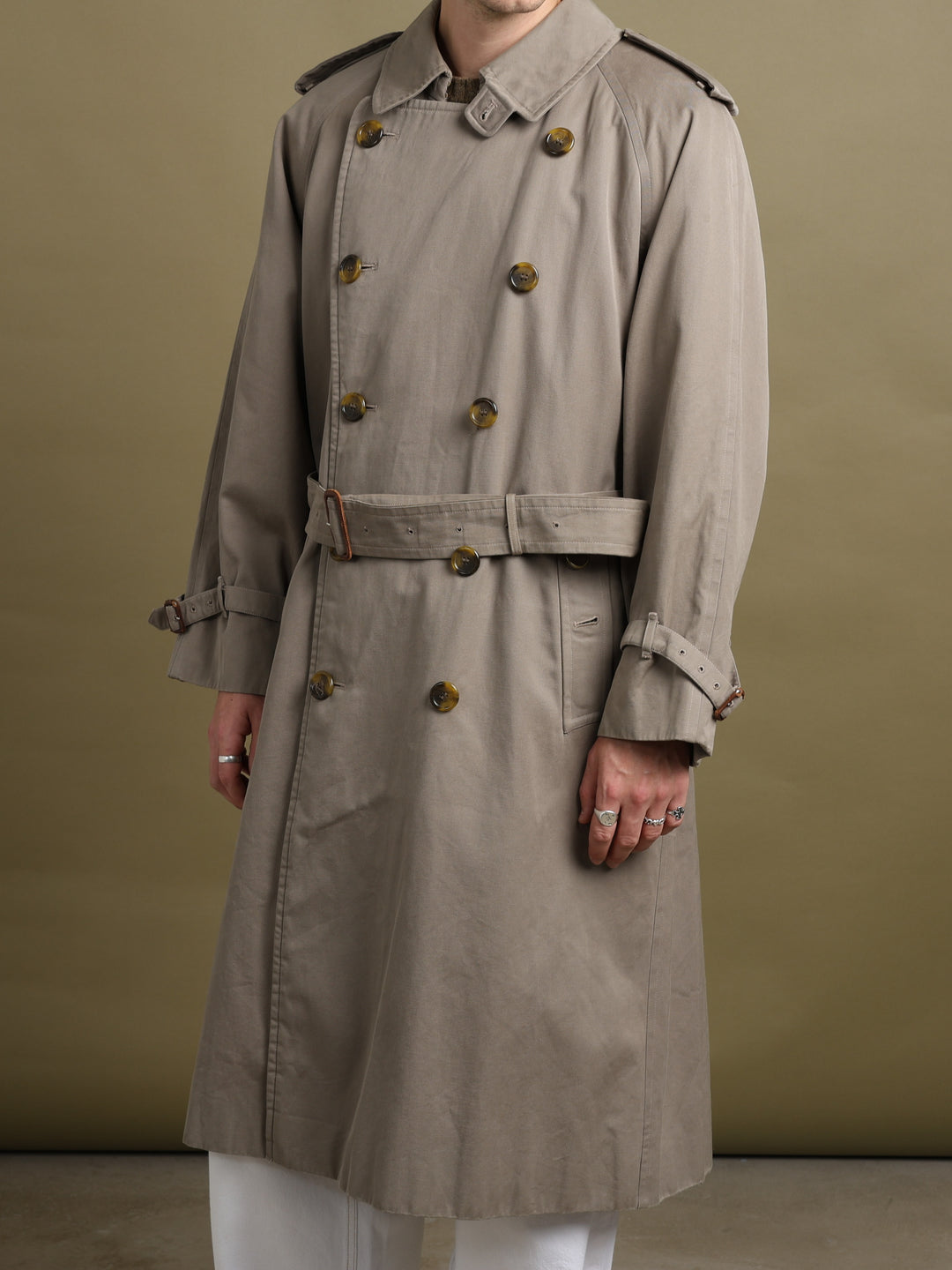 Burberrys Double Breasted Trench Coat Taupe Men's L - detail 1