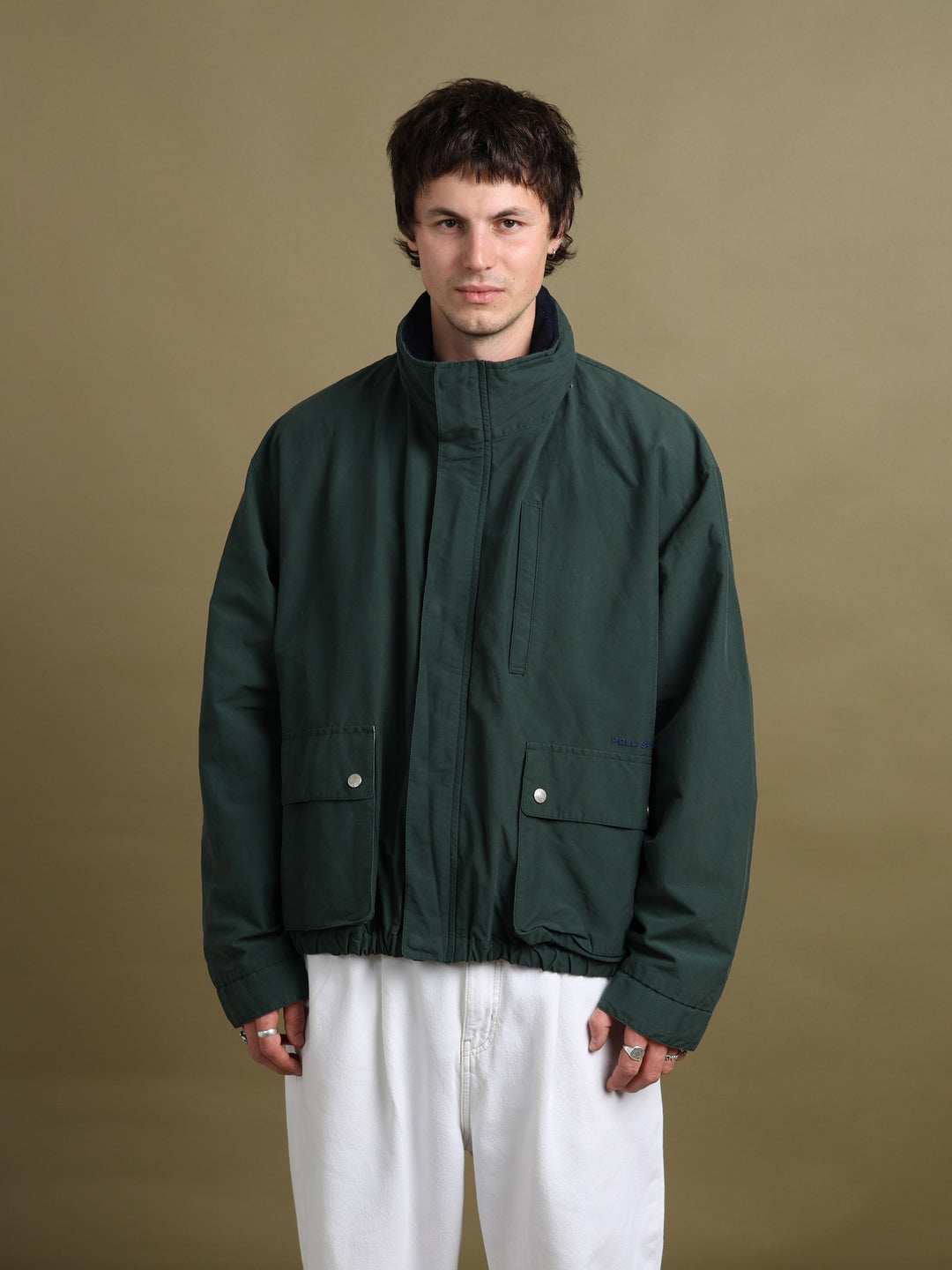 Polo Sport Bomber Jacket Green Men's L - styled