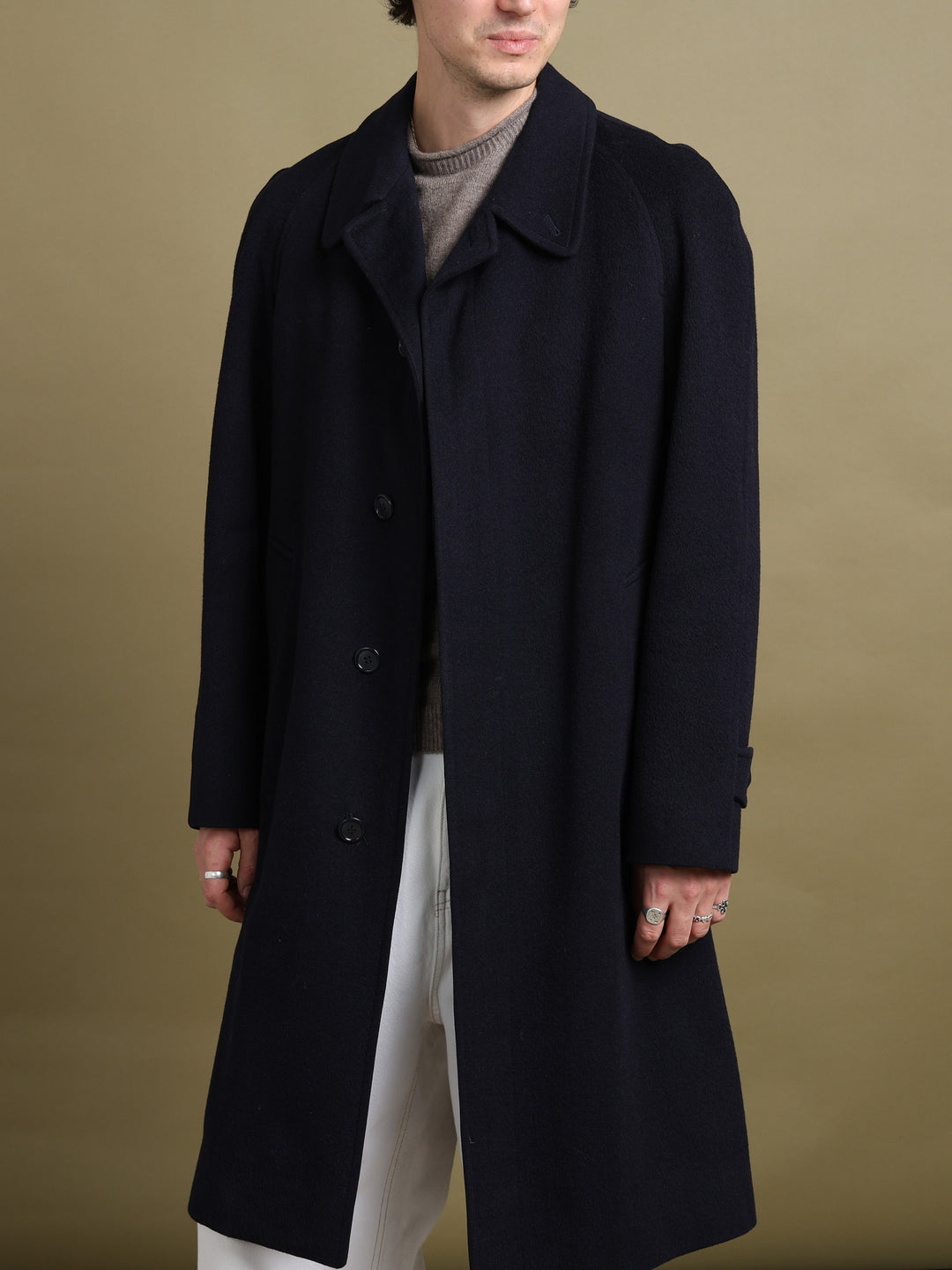 Burberrys Overcoat Navy Men's M - back