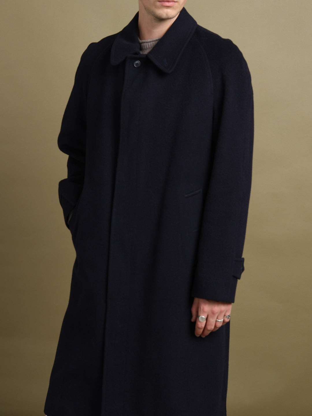 Burberrys Overcoat Navy Men's M - styled