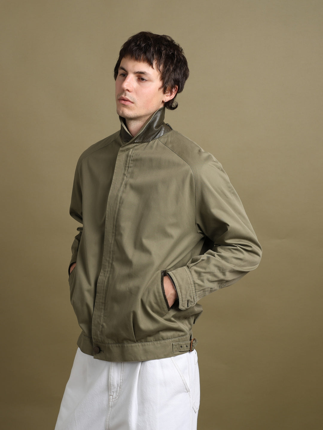 Burberry's Harrington Jacket Olive Men's M - front