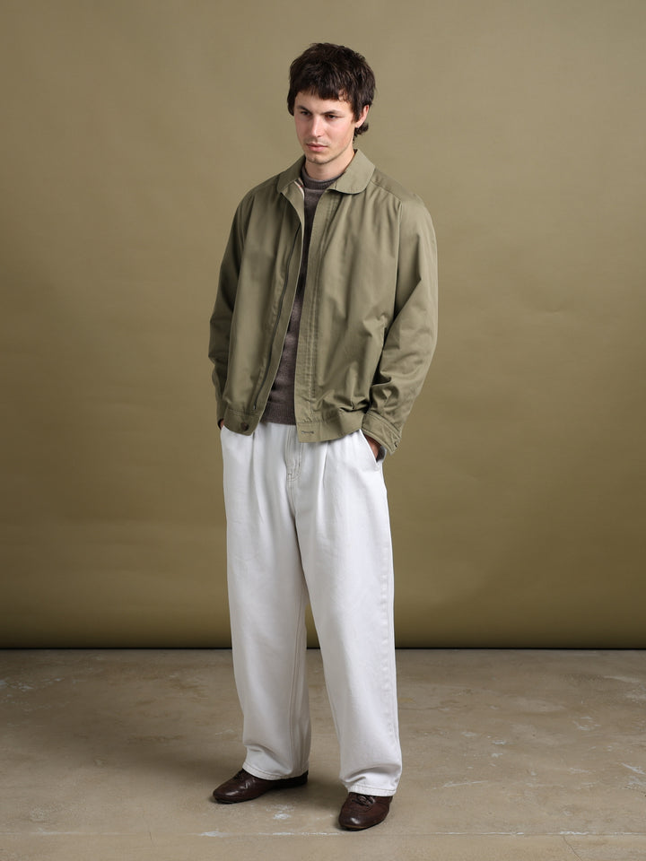 Burberry's Harrington Jacket Olive Men's M - fabric detail