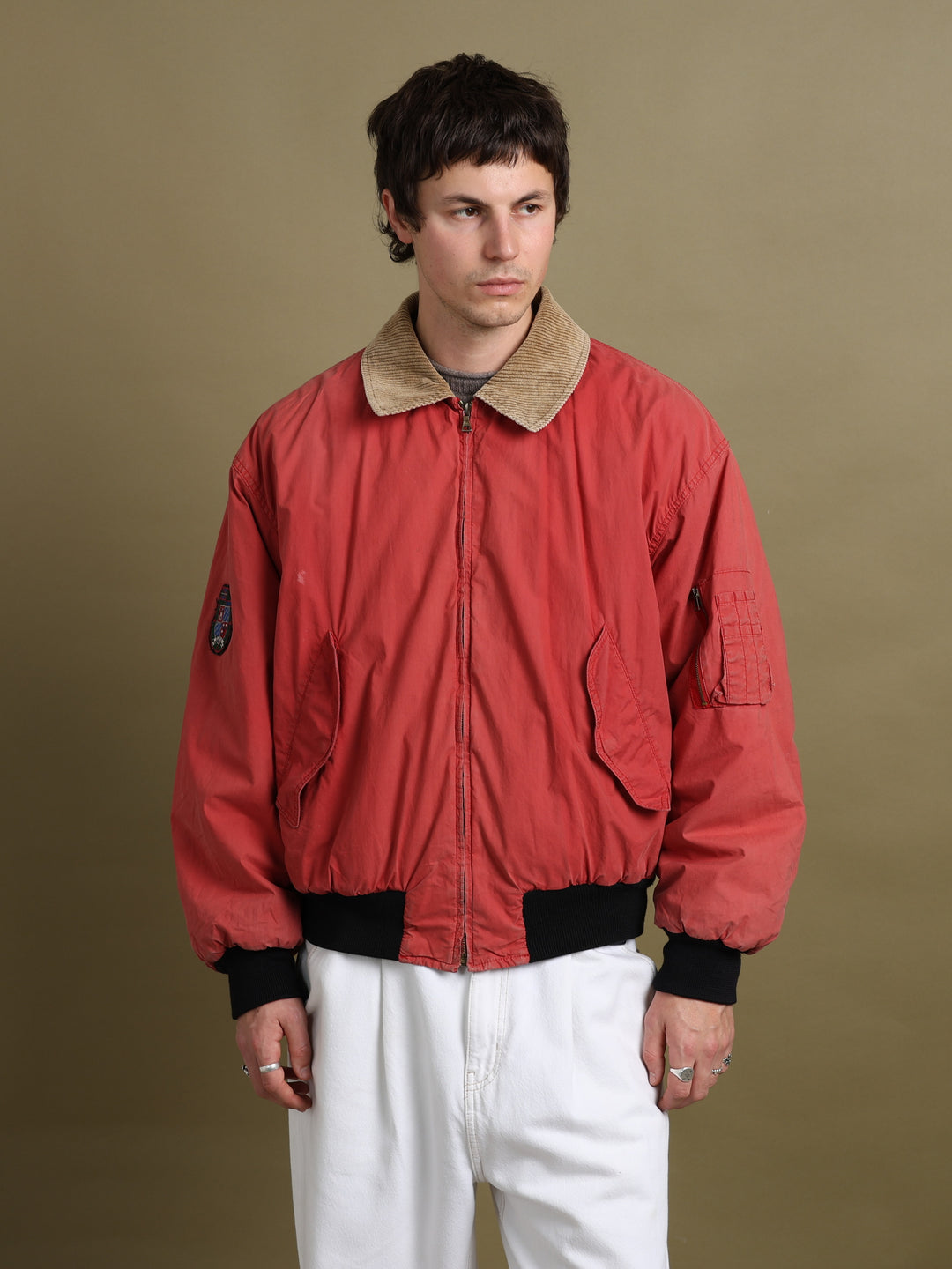 Valentino Bomber Jacket Red Men's L - styled