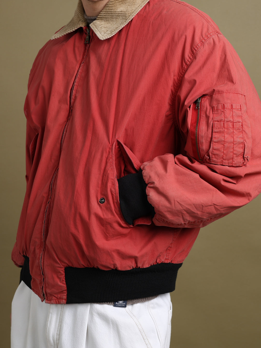 Valentino Bomber Jacket Red Men's L - detail 1