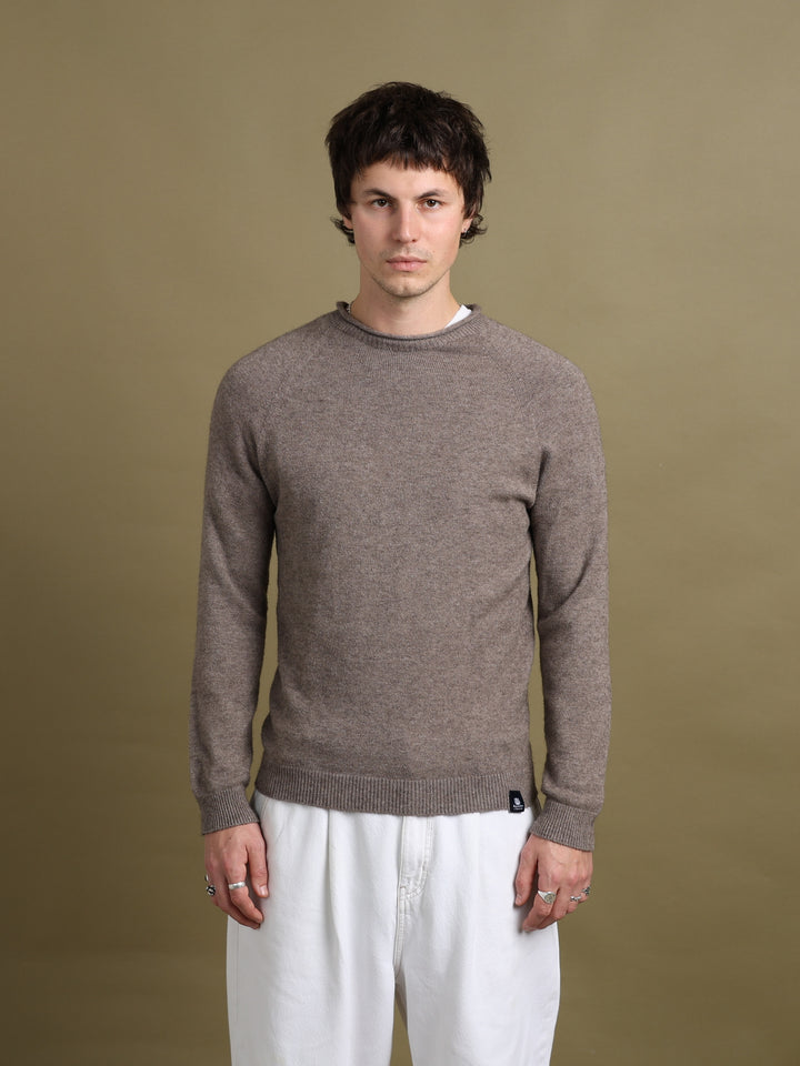 Aquascutum Open-Knit Jumper Brown Men's M - back
