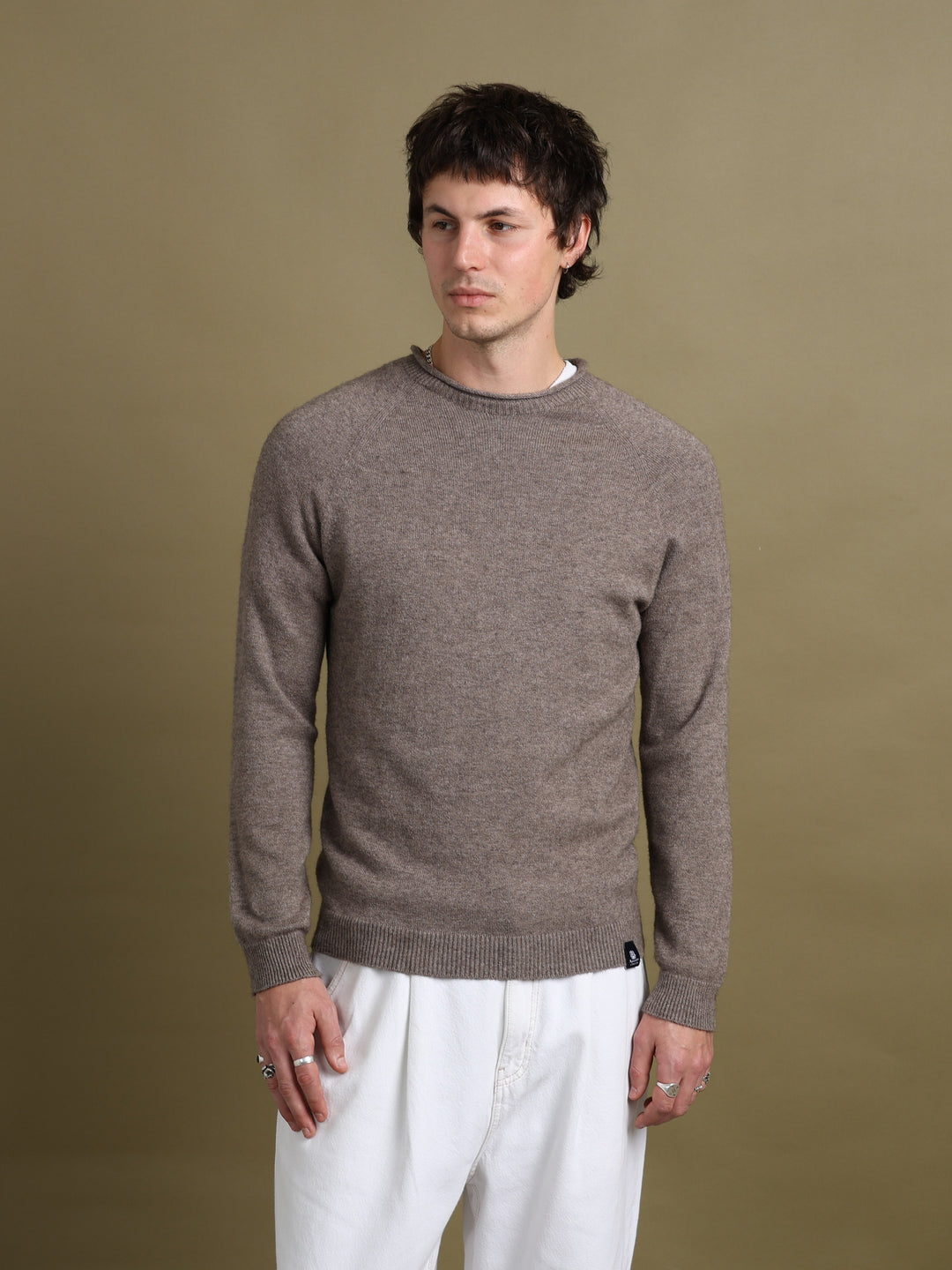 Aquascutum Open-Knit Jumper Brown Men's M - styled