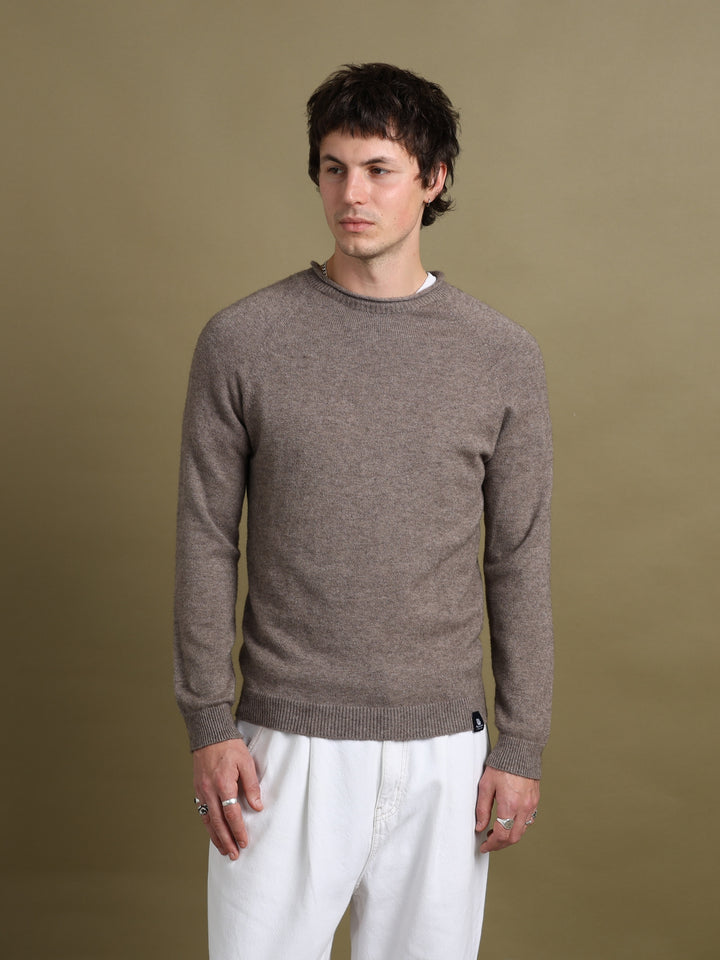Aquascutum Open-Knit Jumper Brown Men's M - styled