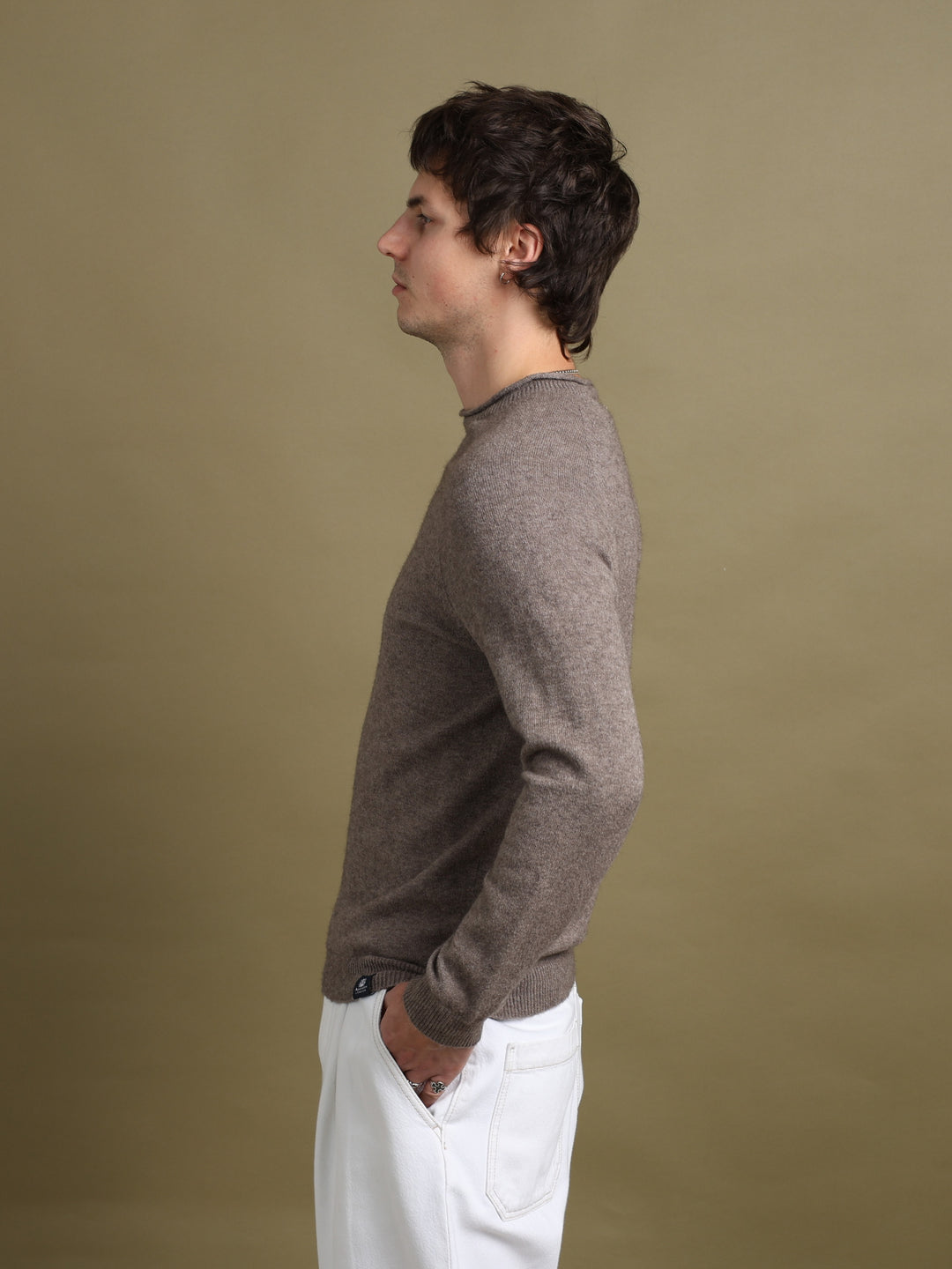 Aquascutum Open-Knit Jumper Brown Men's M - detail 1