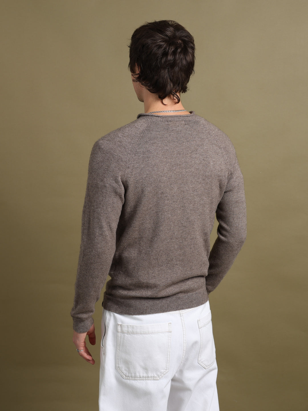Aquascutum Open-Knit Jumper Brown Men's M - detail 2