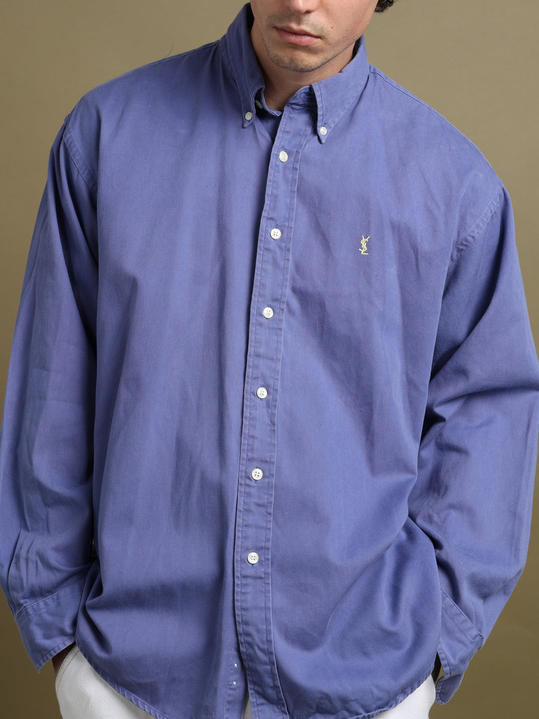 Yves Saint Laurent Shirt Blue Men's L - styled