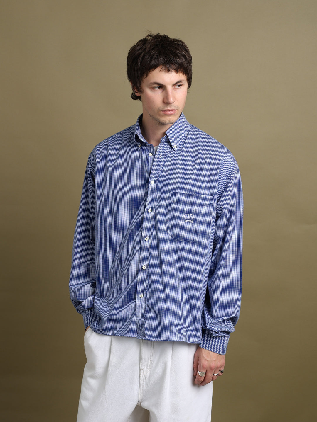 Valentino Sport Shirt Blue Men's XL - front