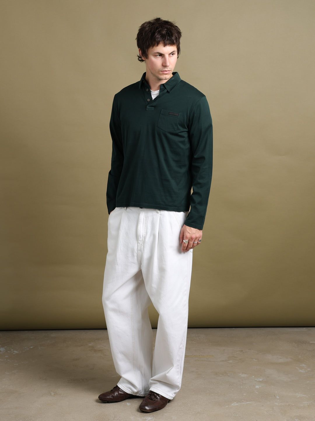 Prada Long Sleeve Top Green Men's M - back