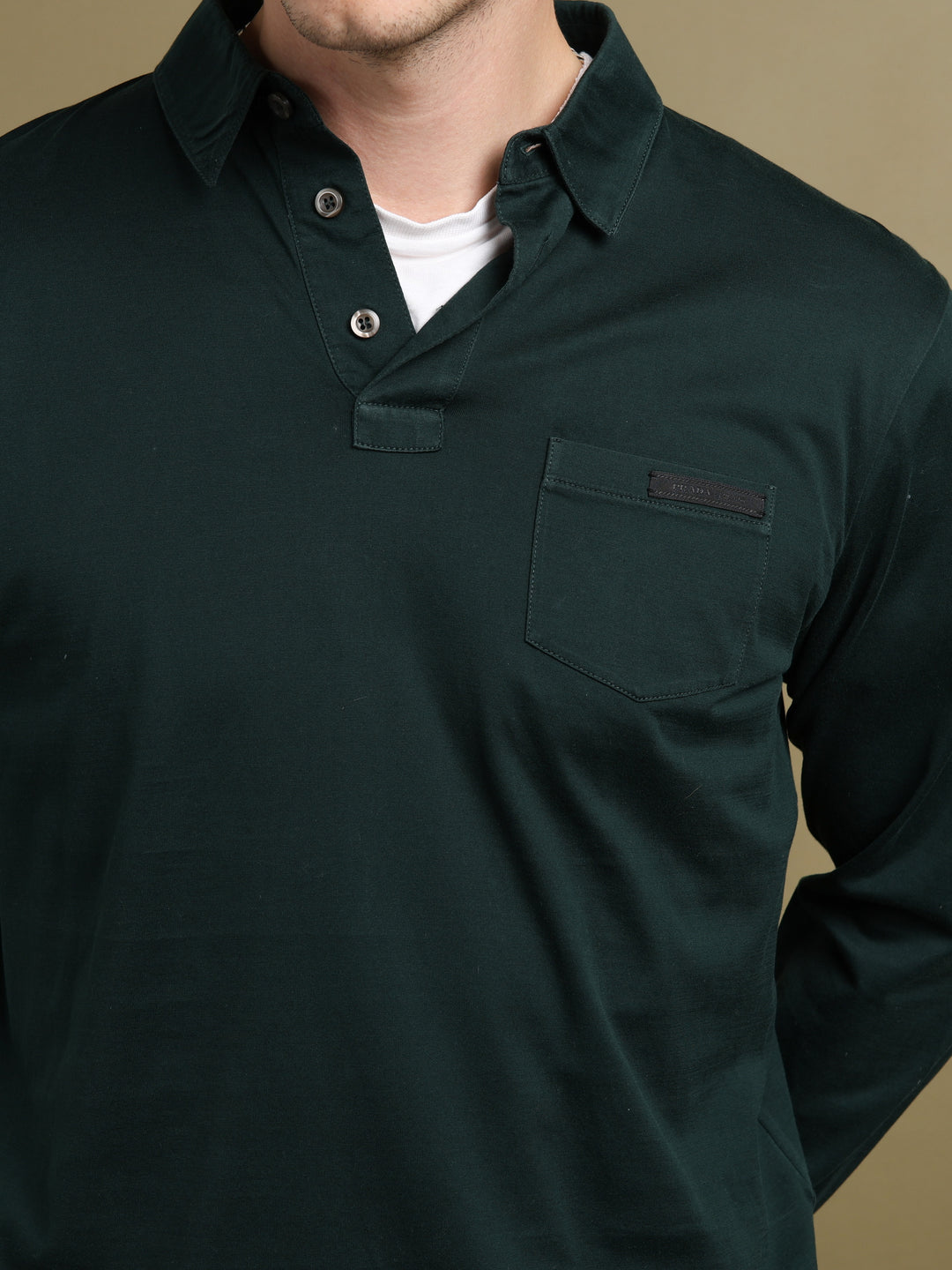 Prada Long Sleeve Top Green Men's M - fabric detail