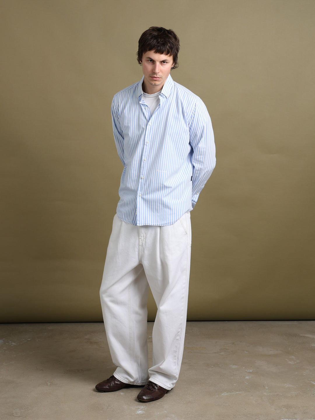 Aquascutum London Shirt Blue Men's L - fabric detail