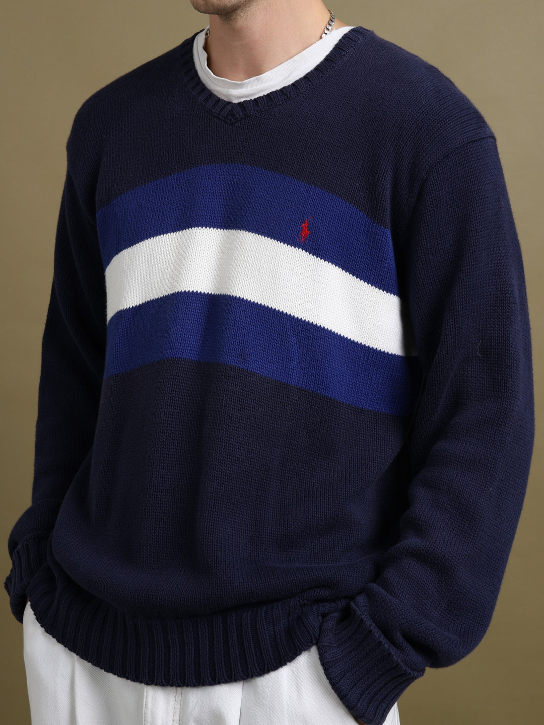 Polo Ralph Lauren Knit Jumper Navy Men's L - styled