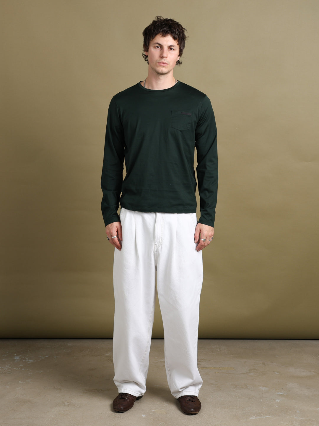 Prada Long Sleeve Top Green Men's M - back