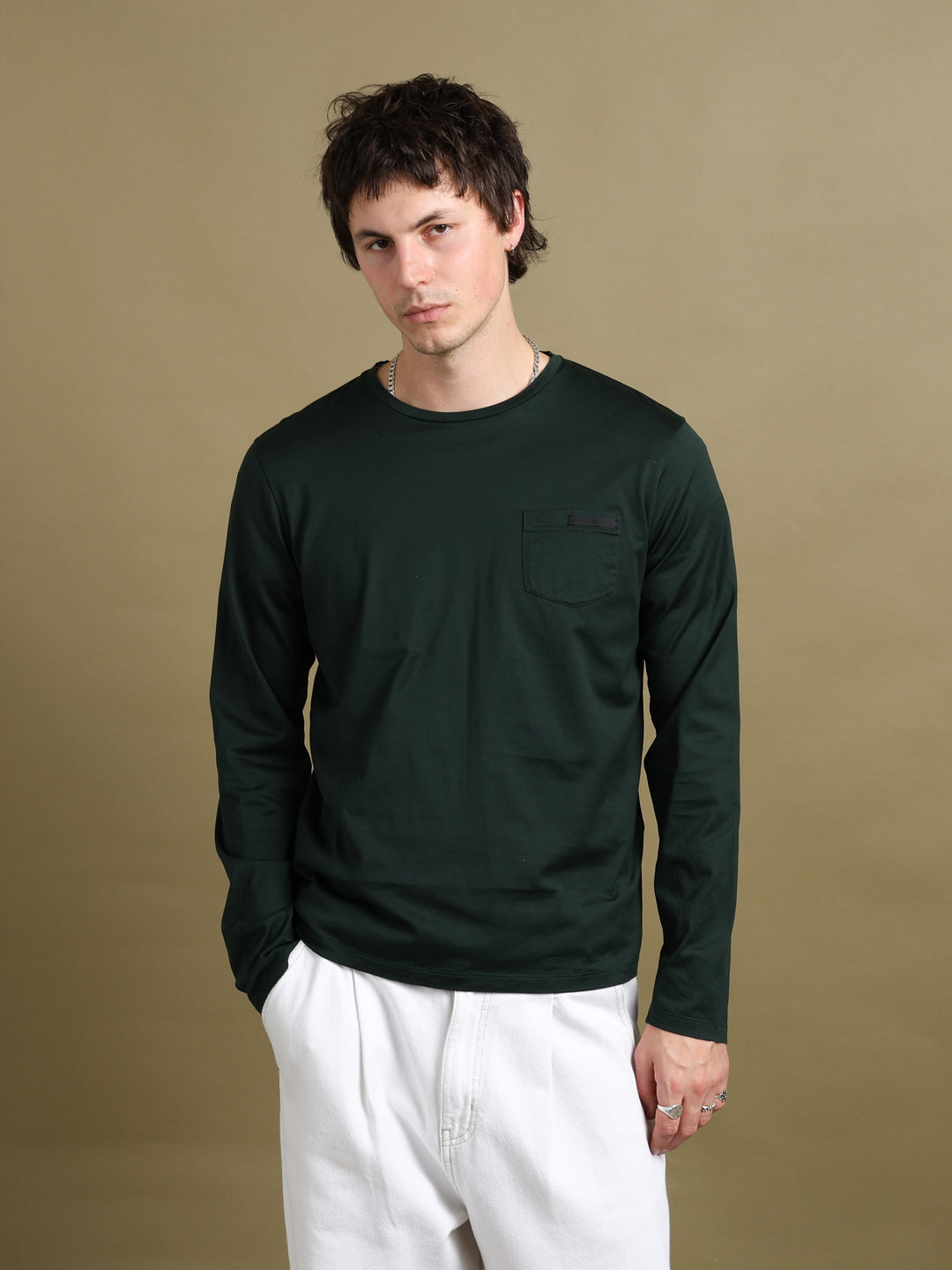 Prada Long Sleeve Top Green Men's M - styled
