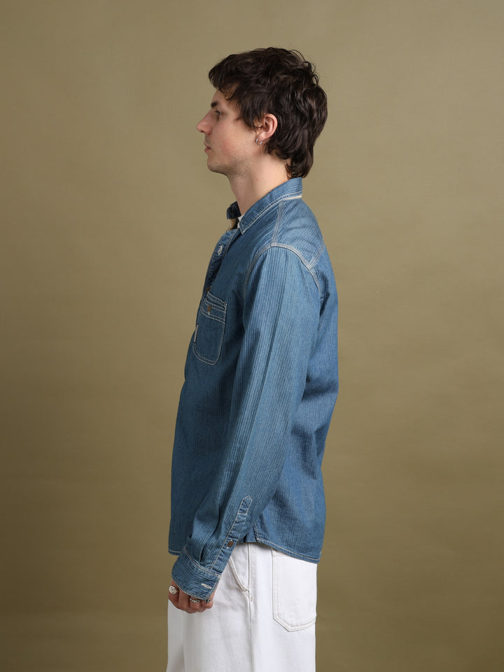 Armani Jeans Denim Shirt Blue Men's L - detail 1