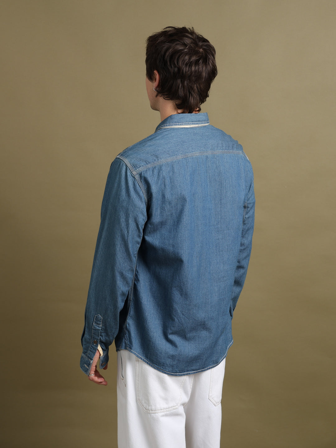 Armani Jeans Denim Shirt Blue Men's L - detail 2