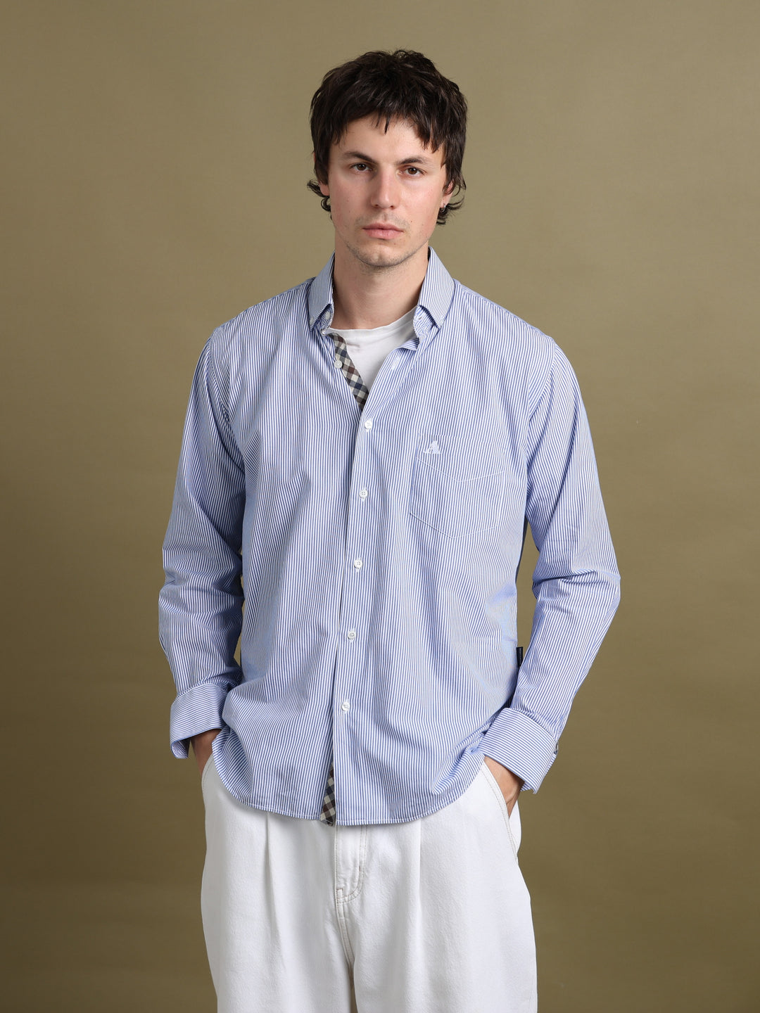 Aquascutum Shirt Blue Men's L - front