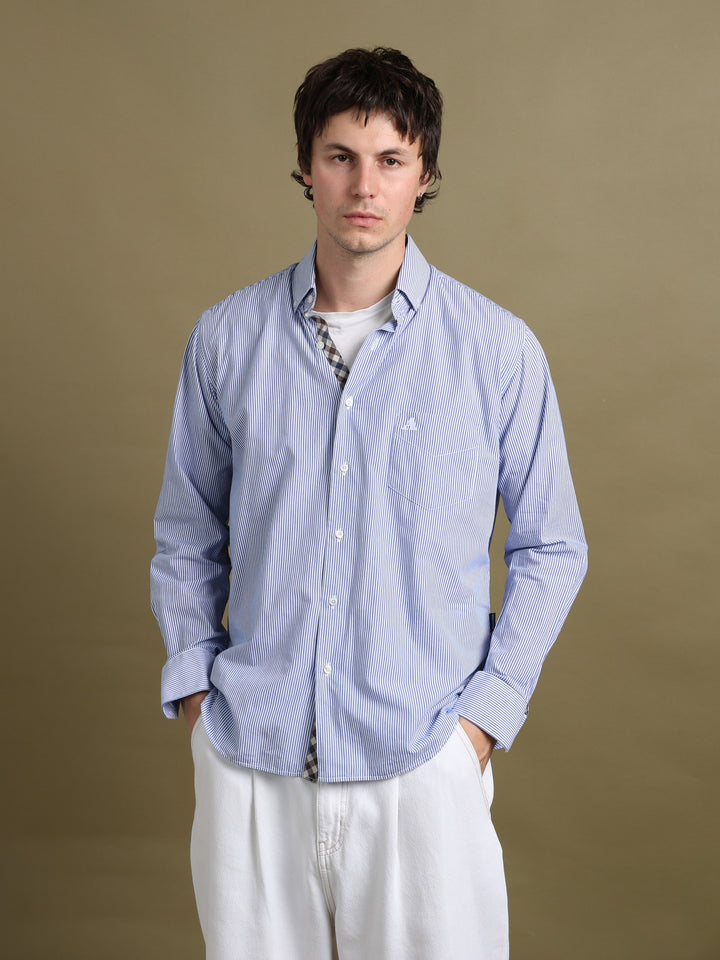 Aquascutum Shirt Blue Men's L - front