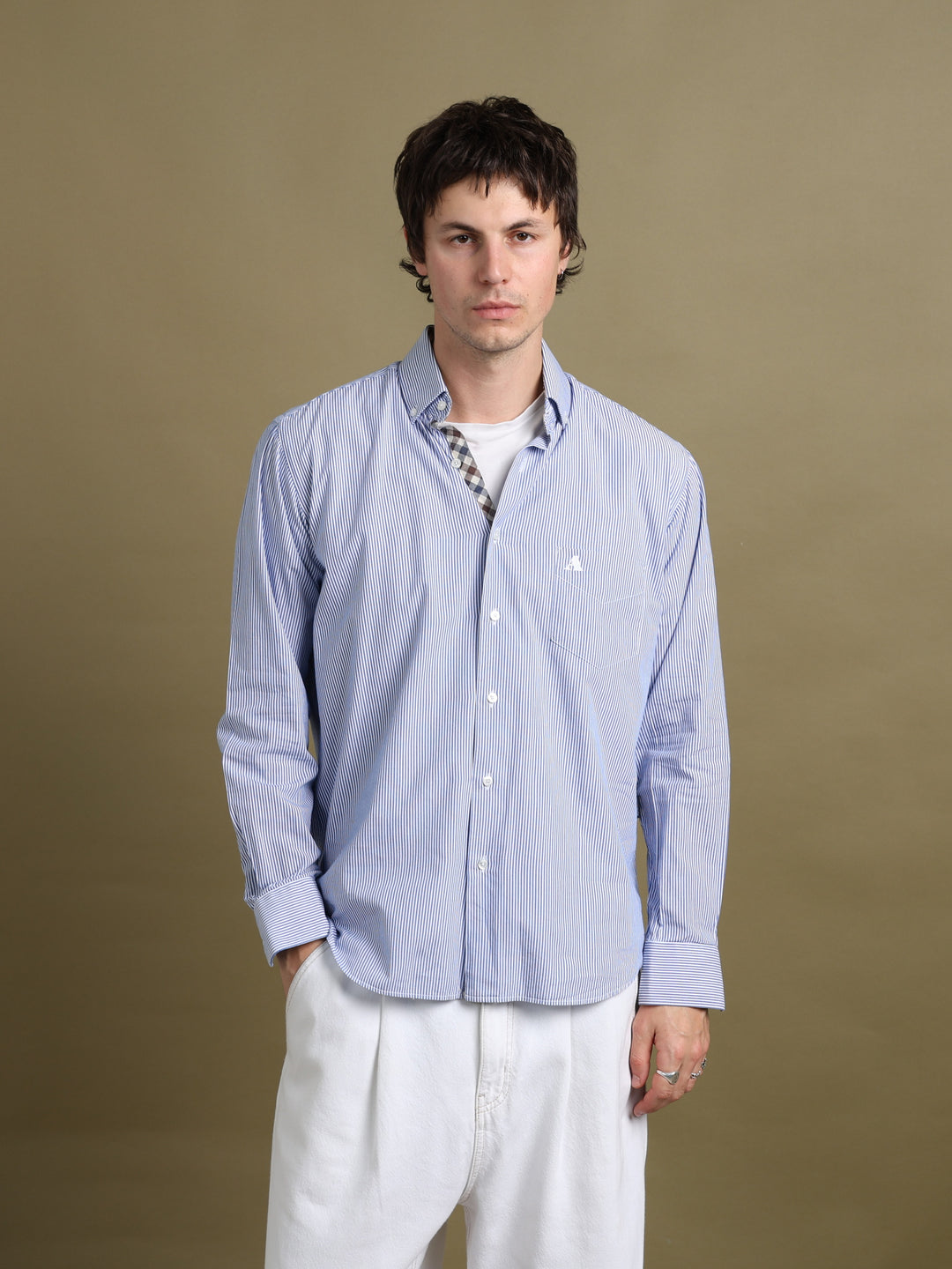 Aquascutum Shirt Blue Men's L - back