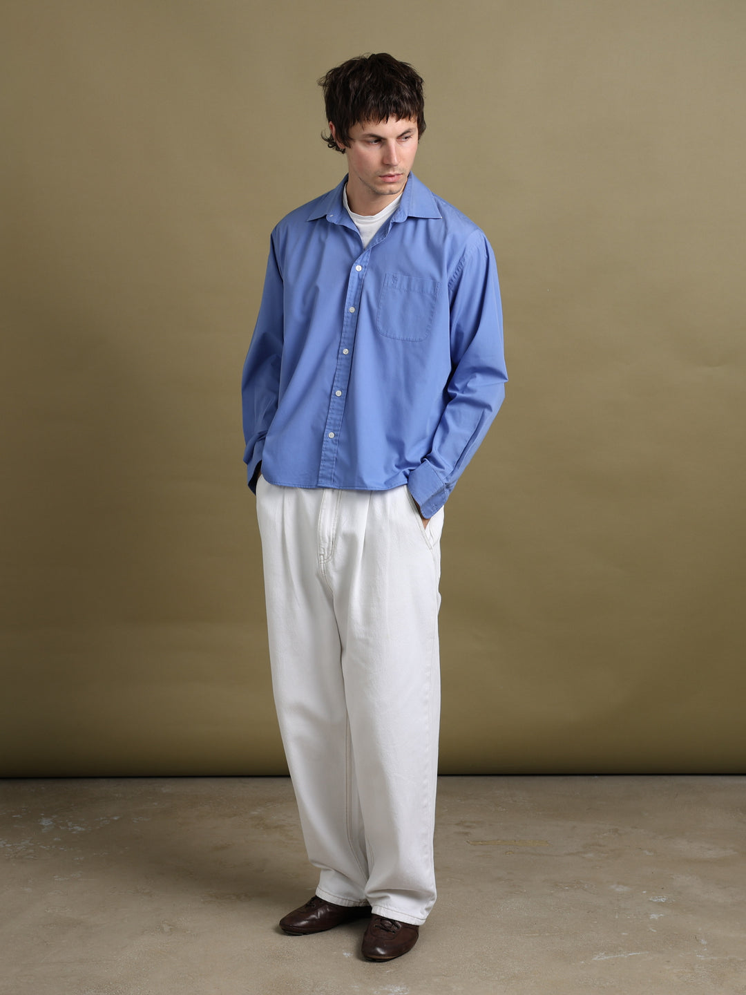Yves Saint Laurent Shirt Blue Men's L - fabric detail