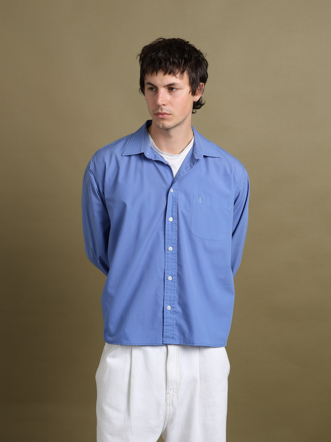 Yves Saint Laurent Shirt Blue Men's L - styled