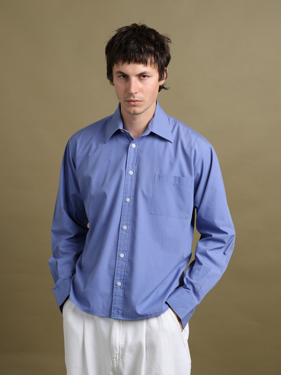 Yves Saint Laurent Shirt Blue Men's L - front