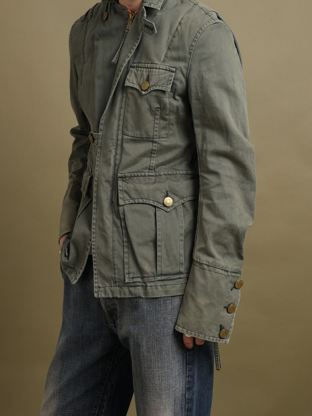 Dsquared2 Denim Jacket Olive Men's M - styled