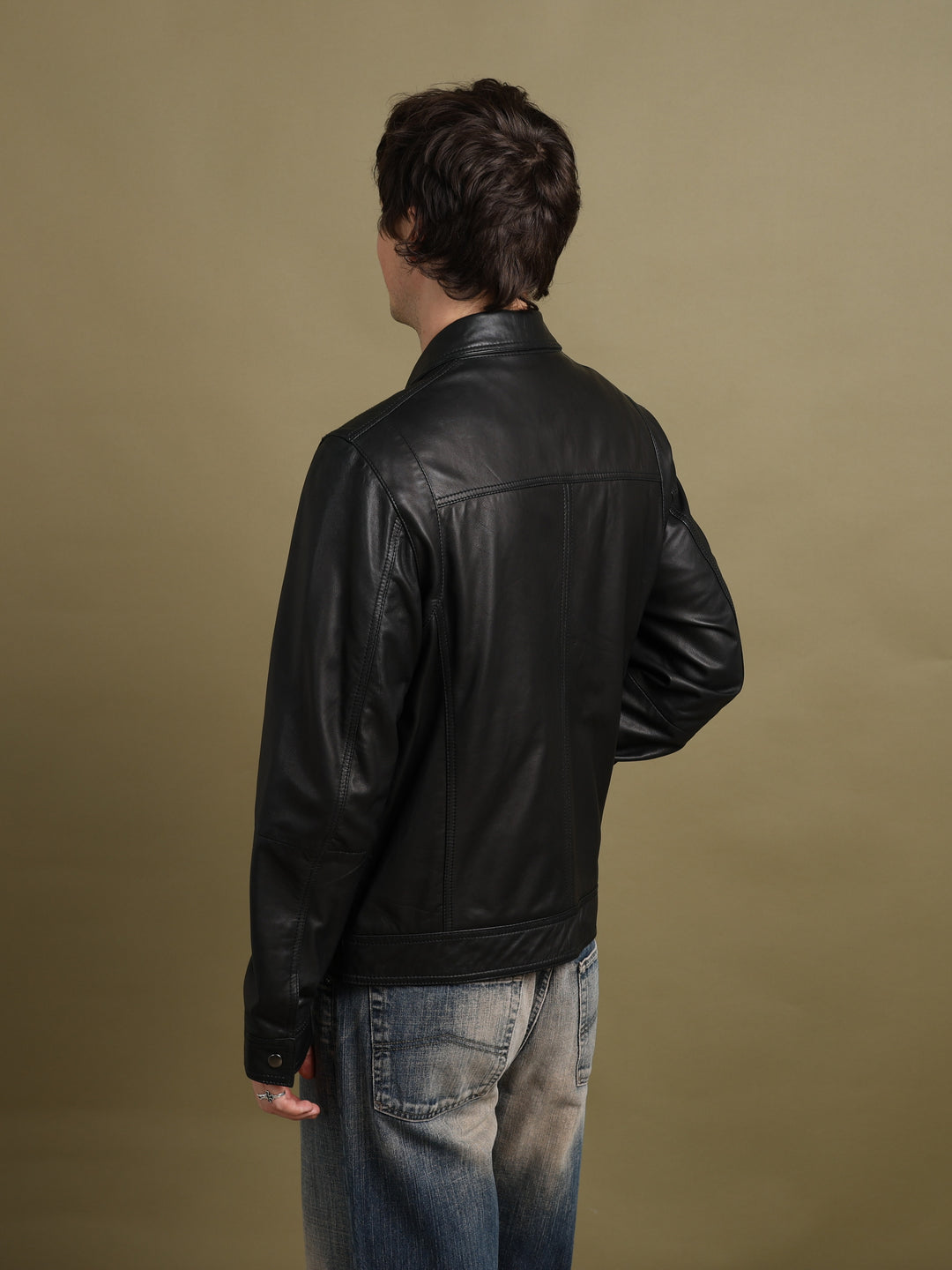 Harrods Leather Jacket Black Men's M - detail 3