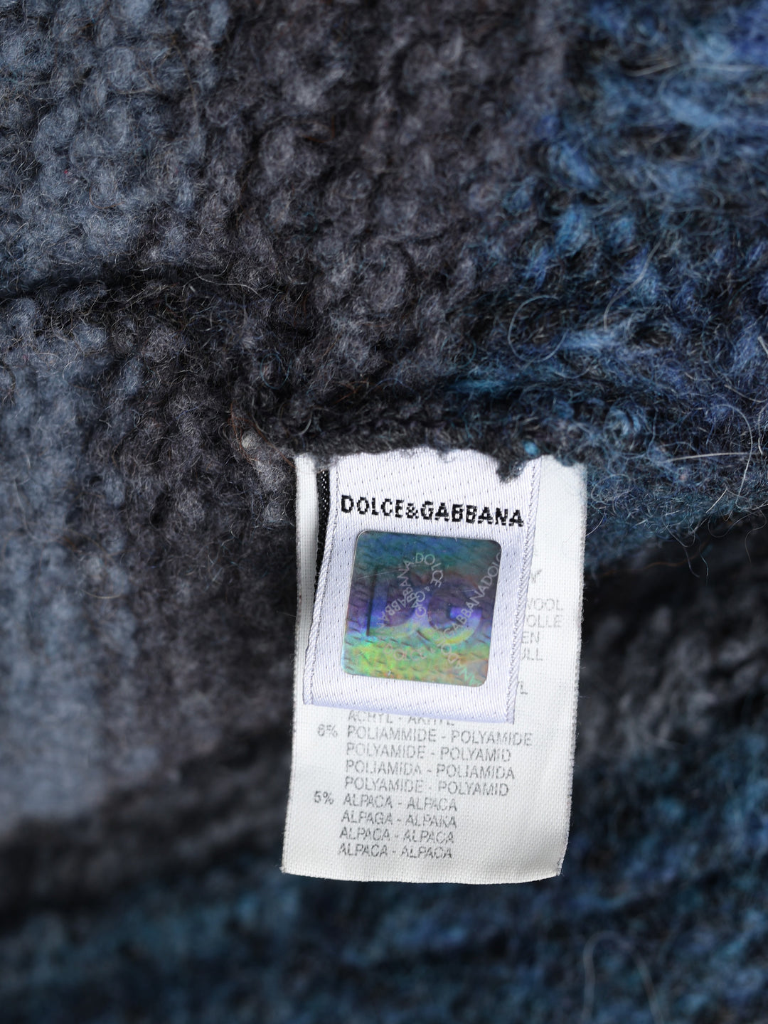 Dolce & Gabbana High Neck Full Zip Jumper Blue Men's M - detail 3