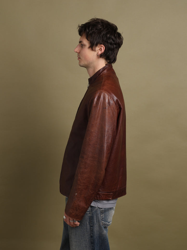 Mulberry Leather Bomber Jacket Oxblood Men's L - detail 1