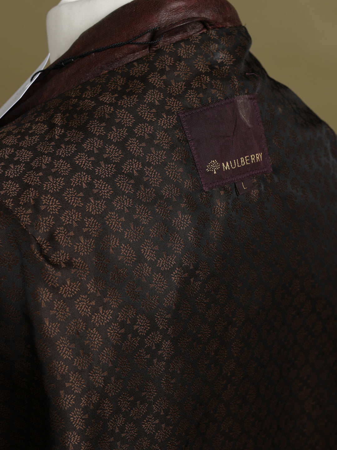 Mulberry Leather Bomber Jacket Oxblood Men's L - detail 4