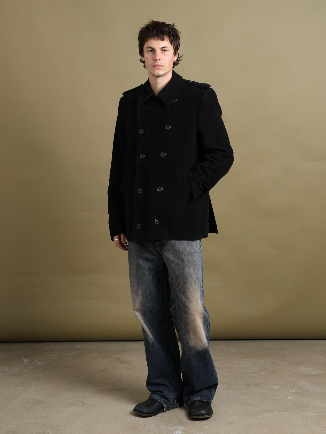 McQ Alexander McQueen Peacoat Black Men's L - back