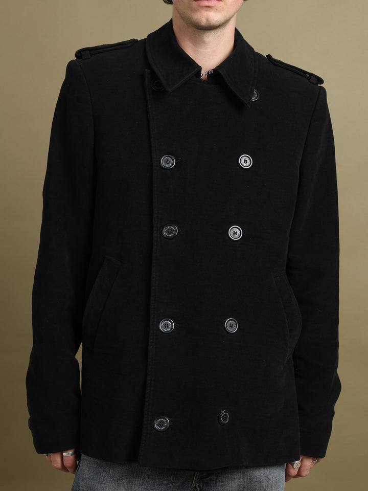 McQ Alexander McQueen Peacoat Black Men's L - fabric detail