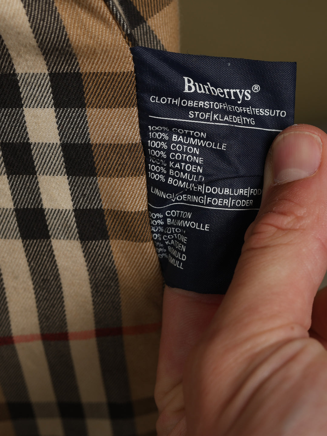 Burberrys Double Breasted Trench Coat Khaki Men's M - detail 6