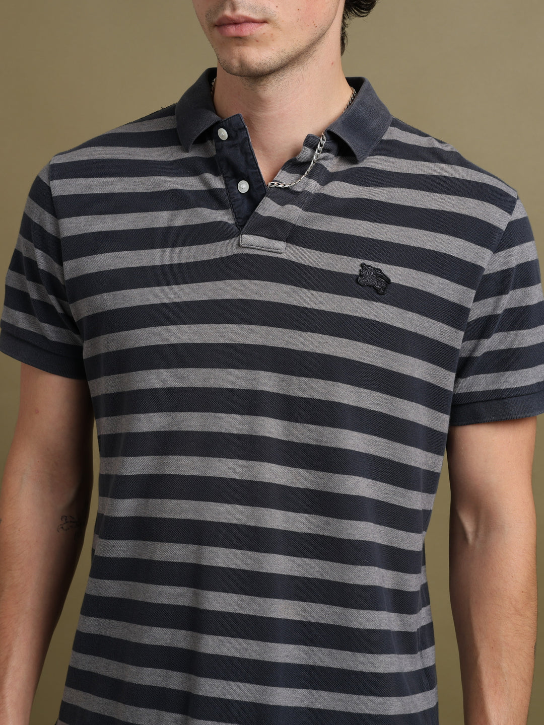Burberry Brit Polo Shirt Black Men's M - styled