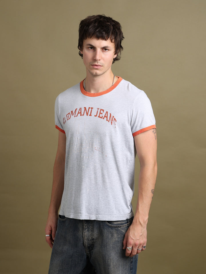 Armani Jeans T-Shirt Grey Men's M - front