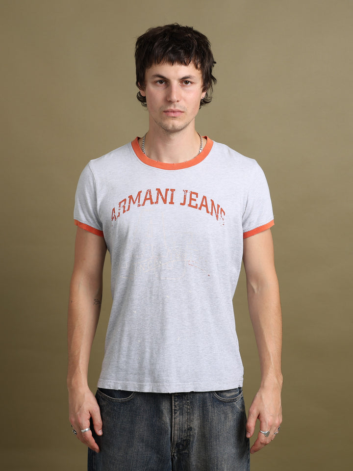 Armani Jeans T-Shirt Grey Men's M - back