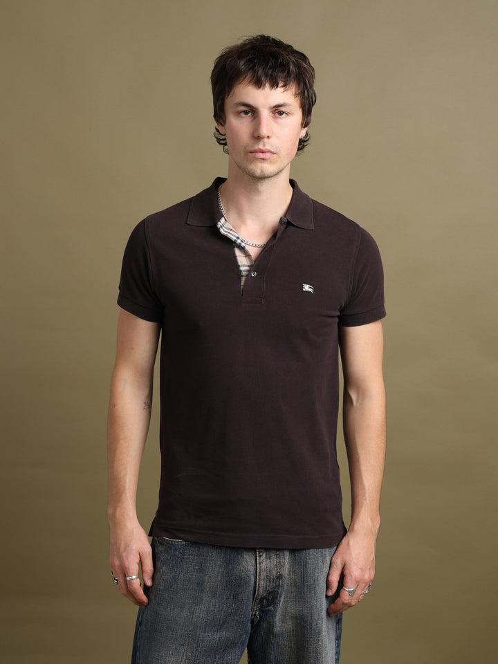 Burberry Polo Shirt Brown Men's S - back