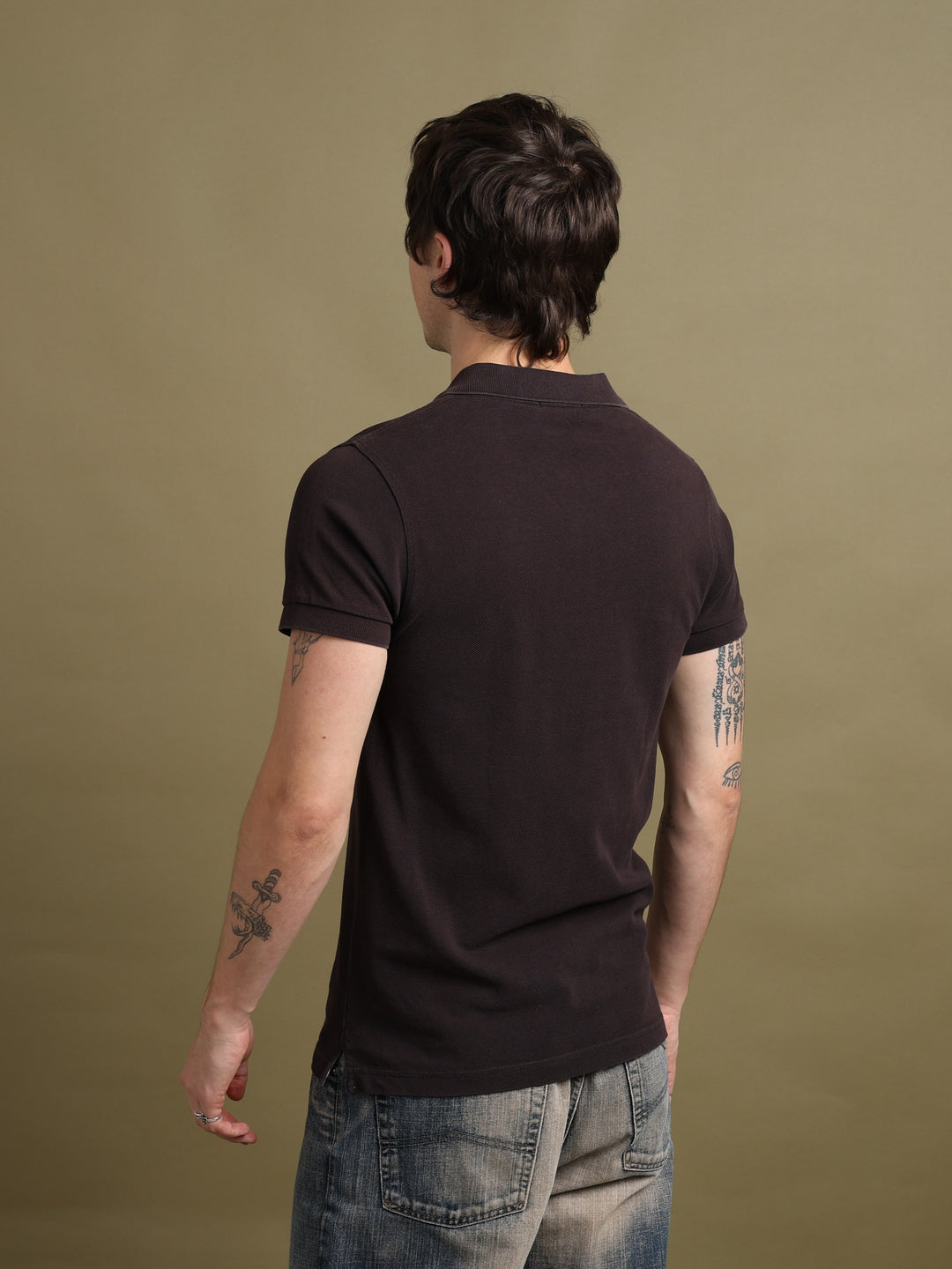 Burberry Polo Shirt Brown Men's S - detail 3