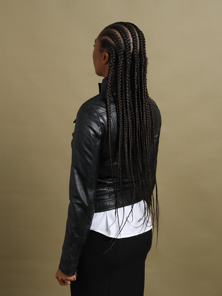 Dolce & Gabbana Leather Jacket Black Women's S - detail 2