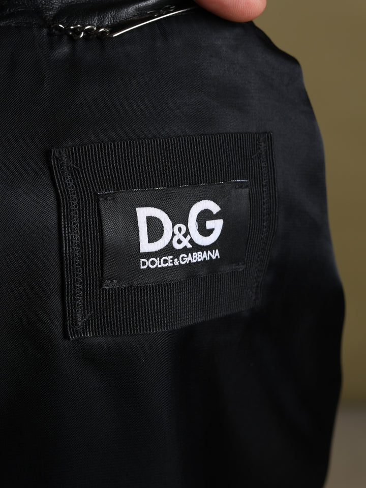 Dolce & Gabbana Leather Jacket Black Women's S - detail 3