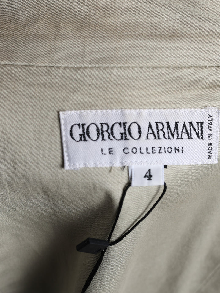 Giorgio Armani Funnel-Neck Asymmetric Zip Jacket Cream Women's M - detail 4