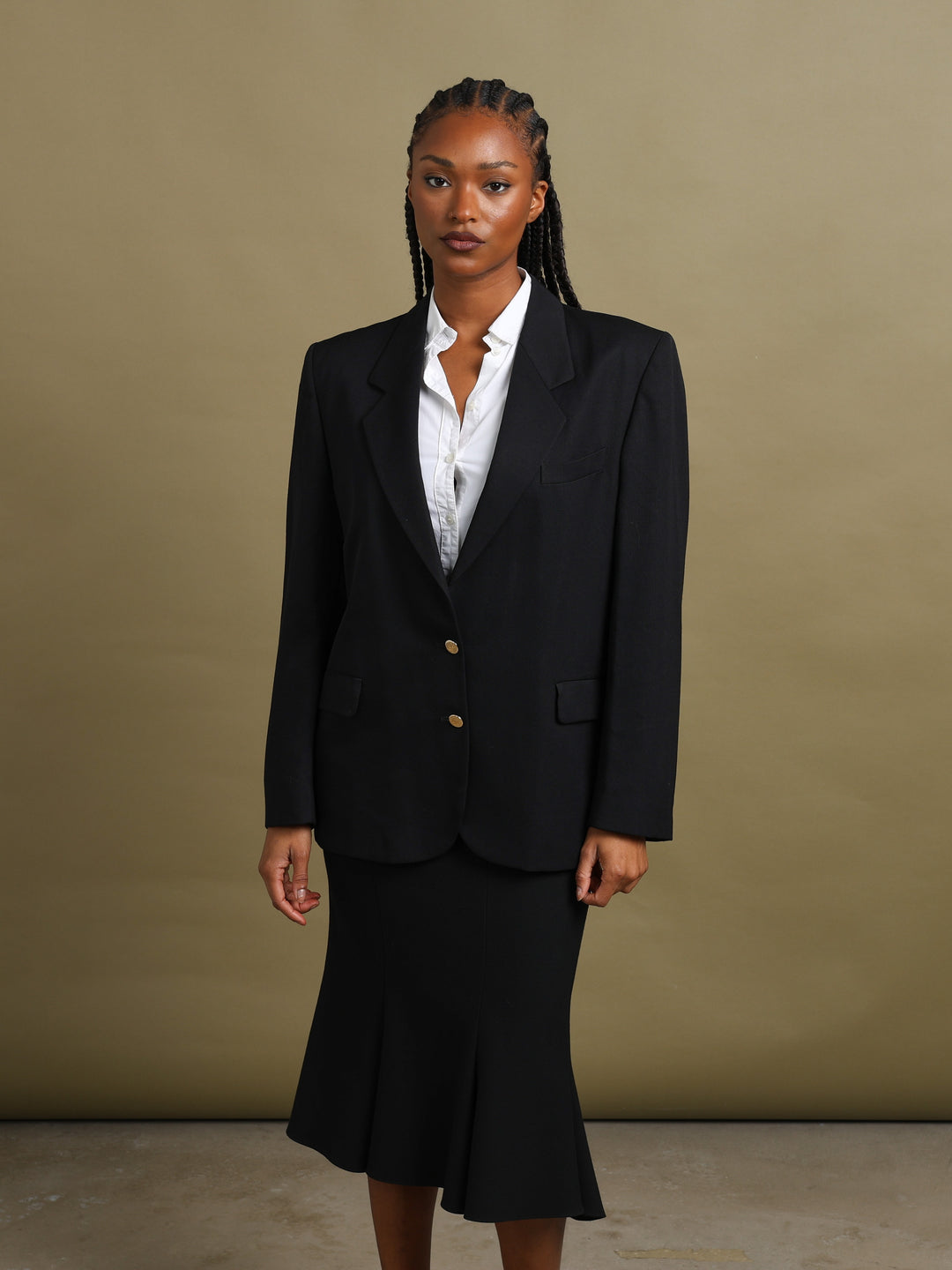 Burberrys Blazer Black Women's L - fabric detail
