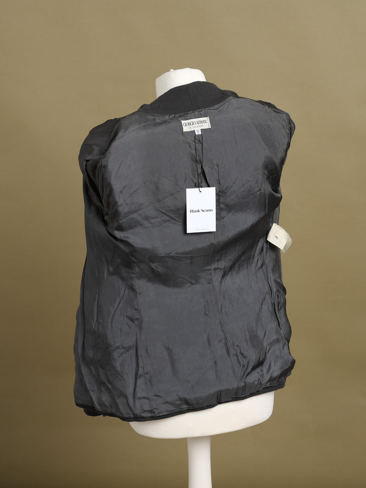 Giorgio Armani Collarless Blazer Grey Women's S - detail 3