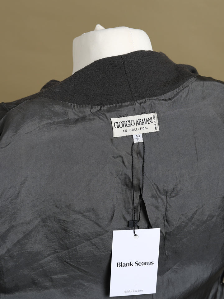 Giorgio Armani Collarless Blazer Grey Women's S - detail 4